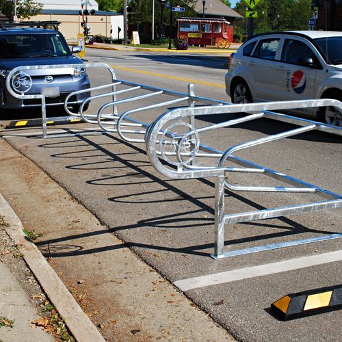Bodenstehender Fahrradständer - PARK PLACE™ - Madrax - für öffentliche Bereiche / galvanisiertem Stahl / pulverbeschichteter Stahl