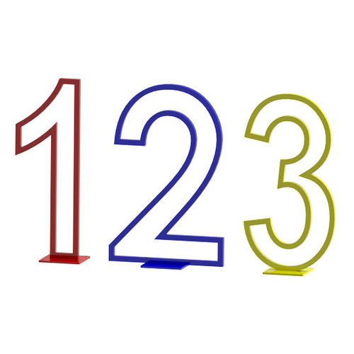 Bodenstehender Fahrradständer - NUMBERS - Madrax - pulverbeschichteter Stahl / gesichert / originelles Design