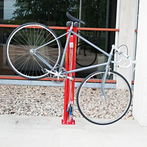 Fahrrad-Reparaturstation / galvanisiertem Stahl - BRS - Madrax - Edelstahl / mit Werkzeug / für öffentliche Bereiche