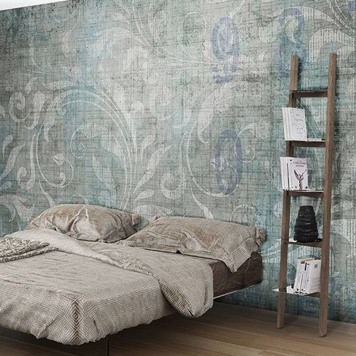 Moderne Tapete - ROMANTIC - N.O.W. Edizioni - Damast-Motiv / Betonoptik / bedruckt