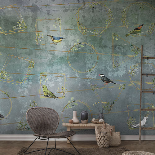 Moderne Tapete - DREAM - N.O.W. Edizioni - Tiermuster / Betonoptik / bedruckt