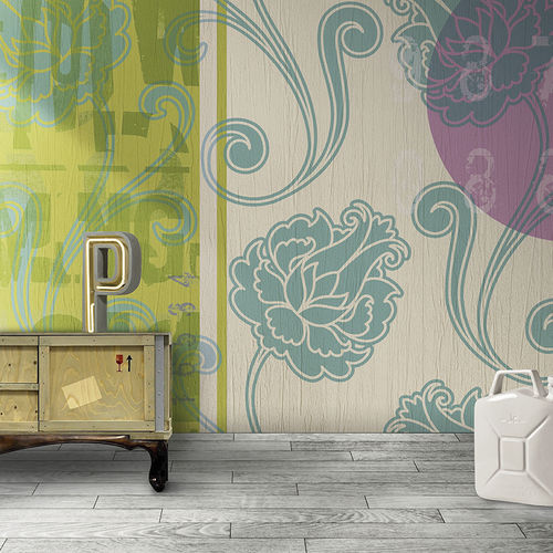 Moderne Tapete - GINGER ALE - N.O.W. Edizioni - Blumenmotive / bedruckt