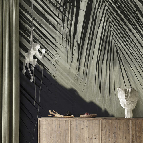 Moderne Tapete - PALM SHADOW - N.O.W. Edizioni - Naturmotiv / Betonoptik / bedruckt