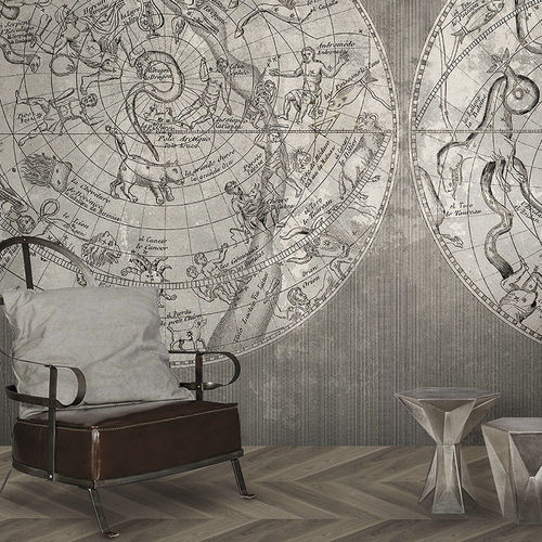 Moderne Tapete - CELESTIAL VIEW - N.O.W. Edizioni - Panorama / Kartenmotiv / Betonoptik