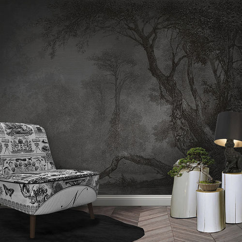 Moderne Tapete - LAKE FOREST - N.O.W. Edizioni - Naturmotiv / Panorama / Stoffoptik