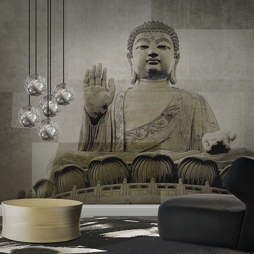 Moderne Tapete - BUDDAH - N.O.W. Edizioni - Panorama / Kunstdruck / Betonoptik
