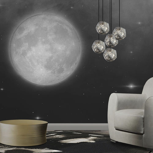 Moderne Tapete - LUNA PIENA - N.O.W. Edizioni - Panorama / Betonoptik / schwarz