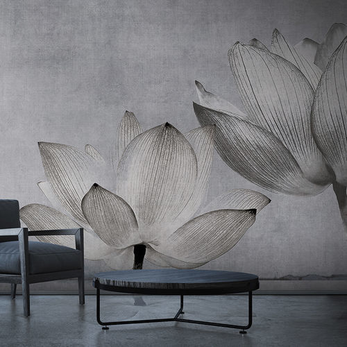 Moderne Tapete - LOTUS - N.O.W. Edizioni - Blumenmotiv / bedruckt