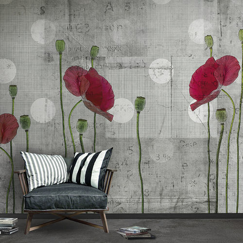 Moderne Tapete - APRIL - N.O.W. Edizioni - Blumenmotiv / bedruckt