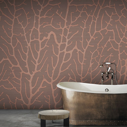 Moderne Tapete - REEF - N.O.W. Edizioni - Glasfaser / Naturmotiv / grau