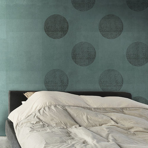 Moderne Tapete - DOTS - N.O.W. Edizioni - geometrisches Muster / grün / blau