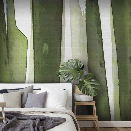 Moderne Tapete - GREEN VISION - N.O.W. Edizioni - Naturmotiv / Stoffoptik / grün