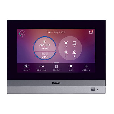 Touchscreen für Hausautomationssystem - HOMETOUCH - LEGRAND - wandmontiert / 7"