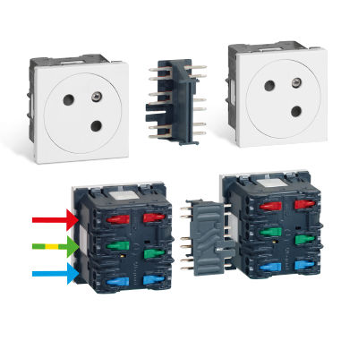 IT-Steckdose - MOSAIC™ FLUSH - LEGRAND - Mehrfach / wandmontiert / bodenstehend