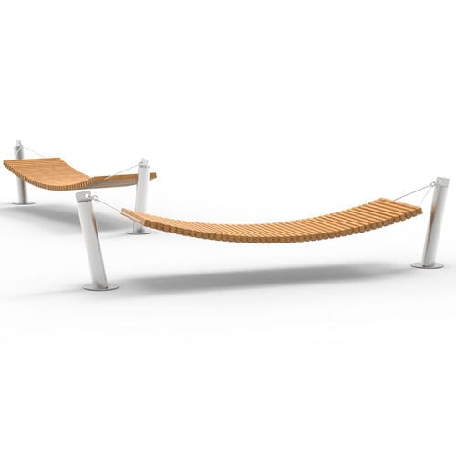 Selbsttragender Hängematte - WAVE 02.916 - ZANO Street Furniture - für öffentliche Plätze