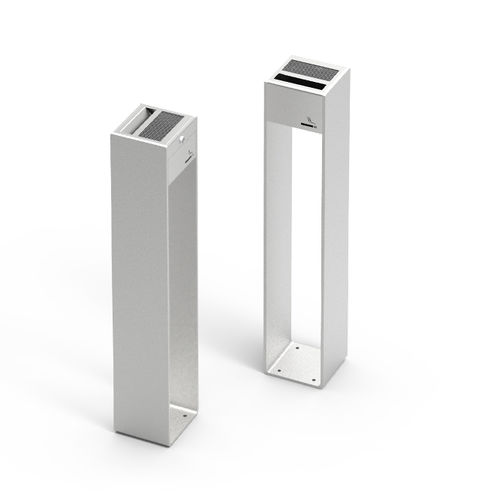 Sockel-Aschenbecher - VENTO 09.007 - ZANO Street Furniture - Edelstahl / für den Außenbereich / für öffentliche Bereiche