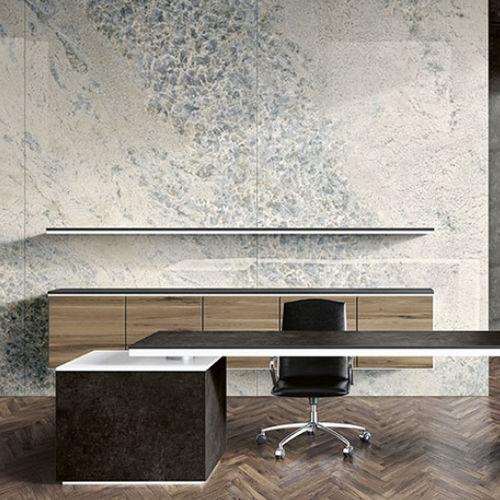 Porzellanfliesen - PIETRA AZZURRA  - StonePeak Ceramics - poliert / für den Innenraum / für Badezimmer