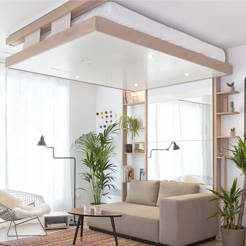 Hubbett - COCOON - DECADRAGES / BEDUP® - schwimmend / Doppelbett / modern