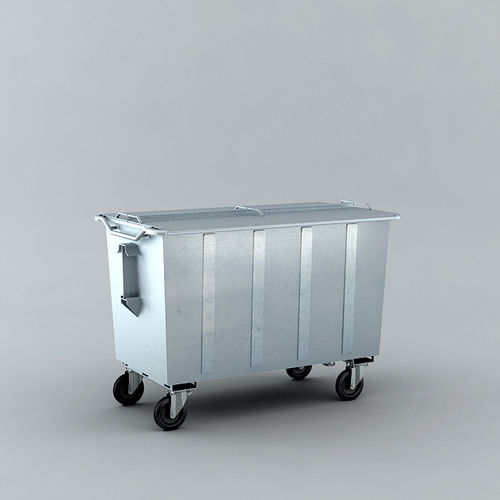 Containerform-Abfallbehälter - UNITAINER - Royal Dutch Bammens - Stahlblech / Beton / mit Rollen