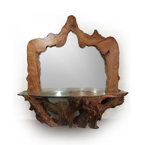 Wandmontierter Spiegel - BAN 107 - Galiatea - originelles Design / Holz / mit Regal