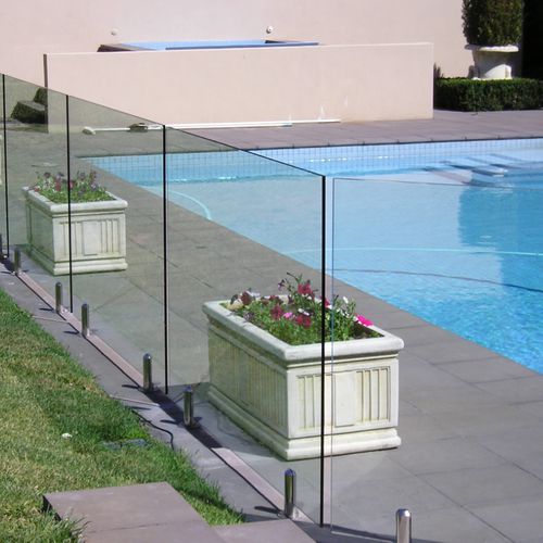 Glasgeländer - Clear glass - Platten / für Außenbereich / für Treppen