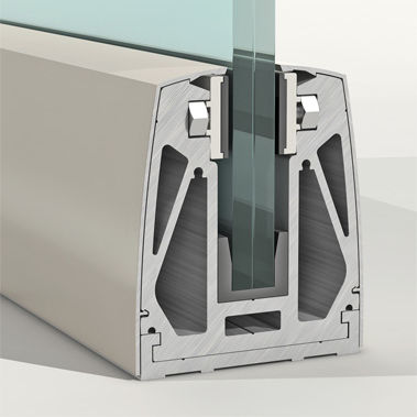 Aluminium-Befestigungssystem - B - Clear glass - für Paneele / für Geländer / für Glas