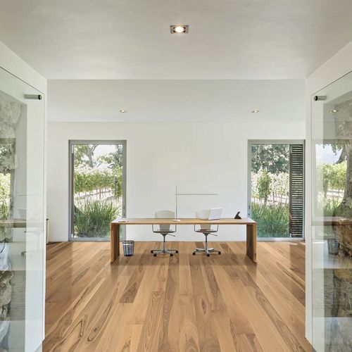 Mehrschichtparkett - NATURA - CP PARQUET - Nussbaum / gebürstet / lasiert