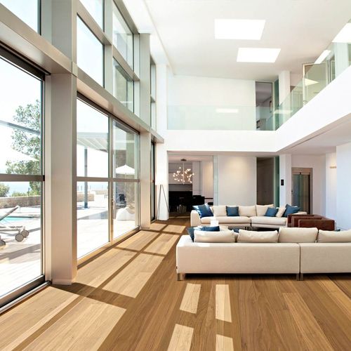 Mehrschichtparkett - NATURA - CP PARQUET - Teakholz / gebürstet / lasiert