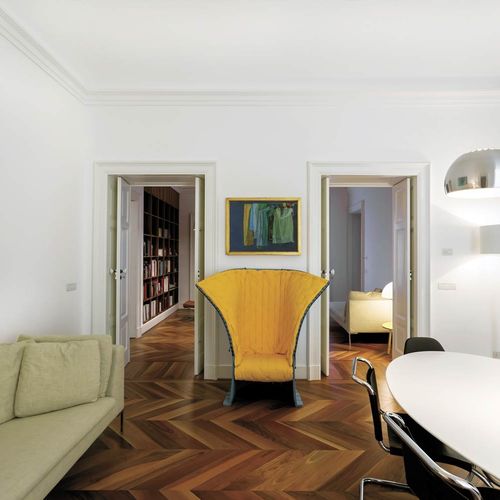 Mehrschichtparkett - SPINA UNGHERESE - CP PARQUET - Nussbaum / lasiert / verklebt