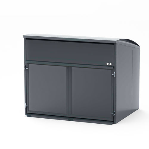 Recyclings-Mülltonnenbox - MODUL MAXI - FINBIN Products/ Lehtovuori Oy - für professionellen Gebrauch / für Privatgebrauch / Aluminium