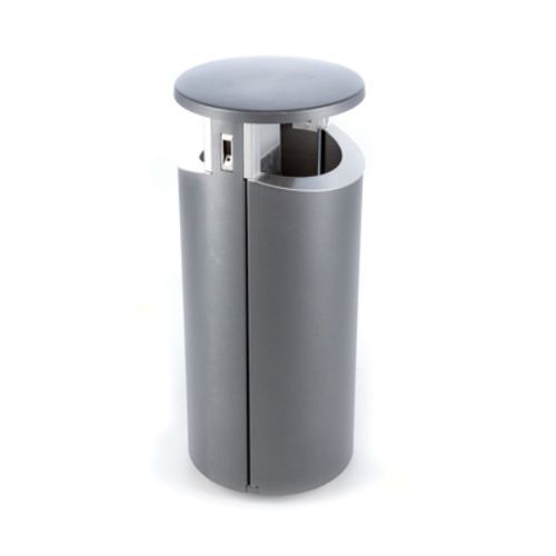 Park-Abfallbehälter - NOVUS 120 DOUBLE-SIDED - FINBIN Products/ Lehtovuori Oy - freistehend / Edelstahl / galvanisiertem Stahl