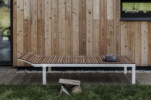 Moderne Sonnenliege - ALVA LAL415 - egoé - Holz / Holz / Aluminium