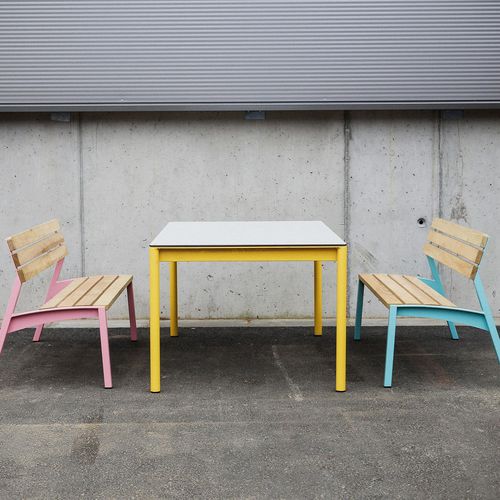 Moderner Tisch - MINI VERA LVE920 - egoé - HPL / Gestell aus Stahl / rechteckig