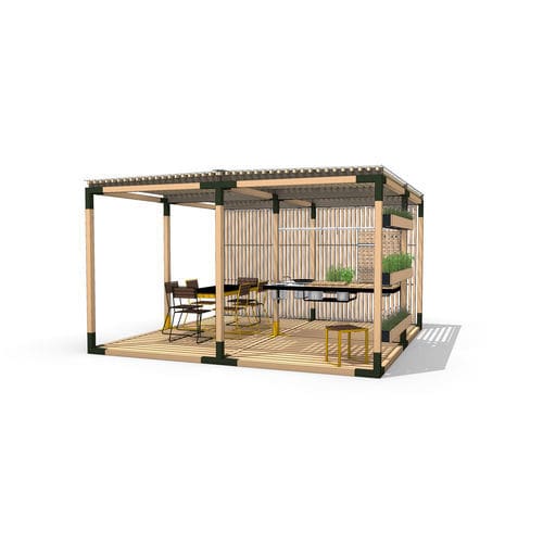 Selbsttragende Pergola - LEVSETH1451 - egoé - Holz / maßgefertigt / modulierbar