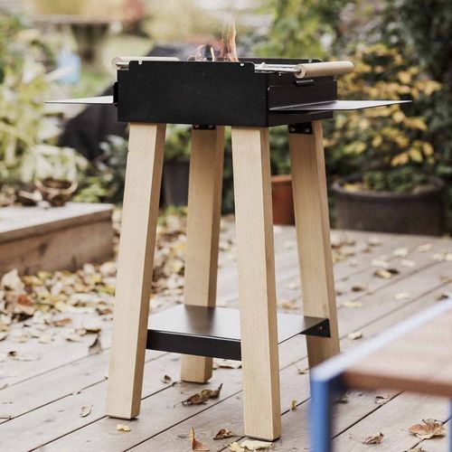 Holzkohle-Gartengrill - GRL102 - egoé - freistehend / Stahl / Edelstahl