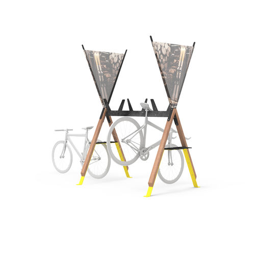Bodenstehender Fahrradständer - Cabra ANT210 - egoé - für öffentliche Bereiche / Stahl / Holz