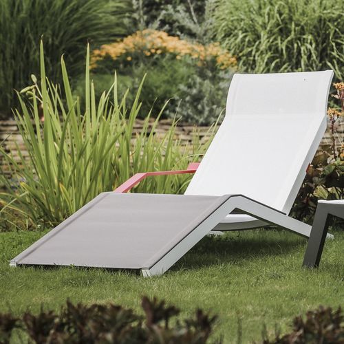Moderne Sonnenliege - Alva LAL457 - egoé - Batyline® / Maschen / Aluminium