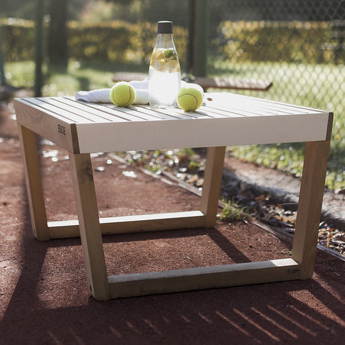 Moderner Hocker - Barka BA112 - egoé - Massivholz / Teakholz / Gestell aus Holz
