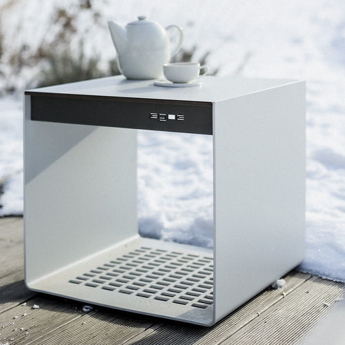 Moderner Hocker - Radium LRE450 - egoé - HPL / Gestell aus Aluminium / für Außenbereich
