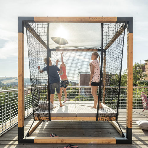 Selbsttragende Pergola - LEVSETH1101 - egoé - Holz / Stoff / mit Stoffüberdachung