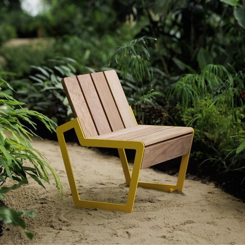 Moderner Gartenstuhl - A5-111 - egoé - für Außenbereich / Esche / Massivholz