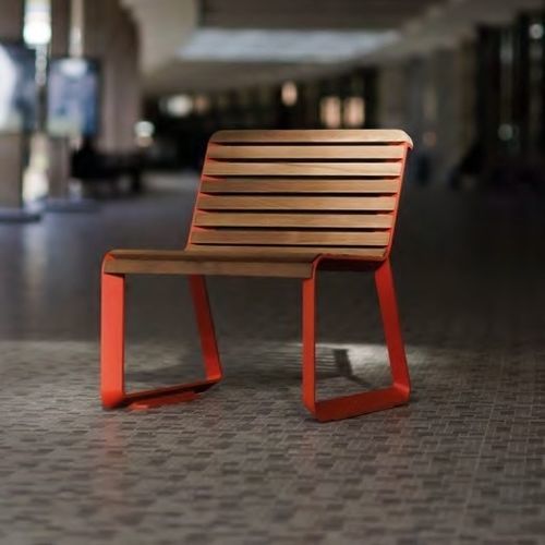 Moderner Sessel für den urbanen Raum - I2-101 - egoé - geöltes Holz / Massivholz / Esche