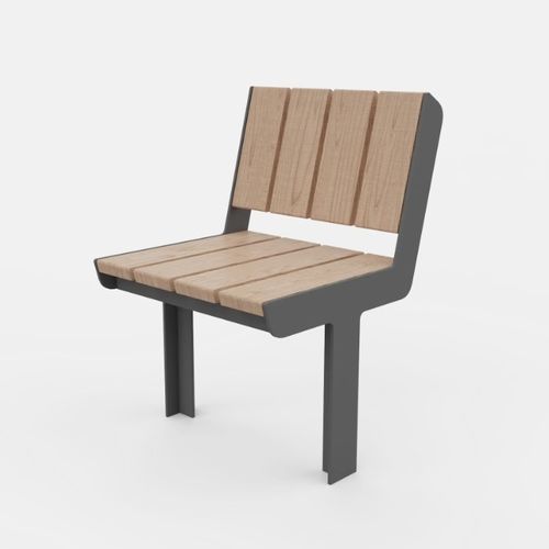 Moderner Stuhl - U3-100 - egoé - für Außenbereich / Massivholz / Gestell aus Metall