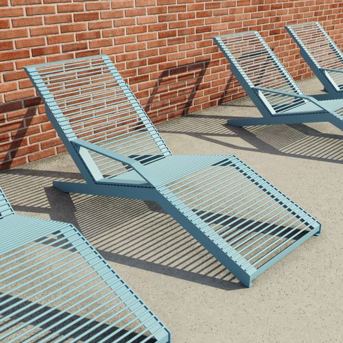 Moderne Sonnenliege - A1-2651 - egoé - galvanisiertem Stahl / thermolackierter Stahl / galvanisiertem Stahl