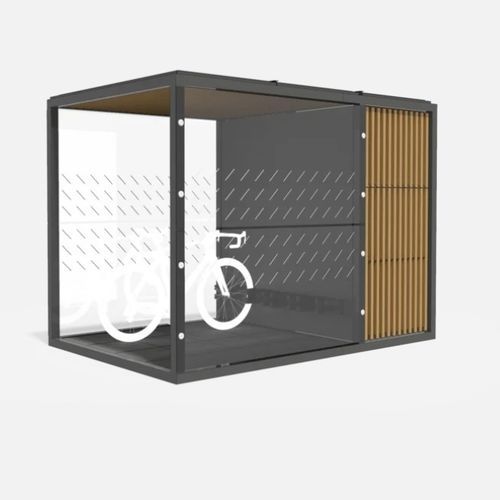 Nachhaltiger Fahrradunterstand - Y3-SET2102 - egoé - Stahl / galvanisiertem Stahl / thermolackierter Stahl