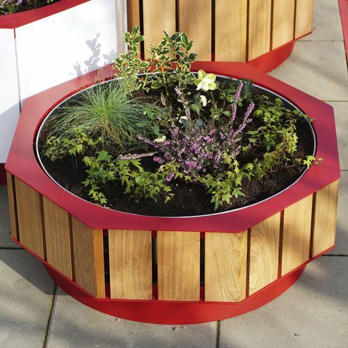 Pflanzkübel / geöltes Holz - A30-110 - egoé - Massivholz / Stahl / galvanisiertem Stahl