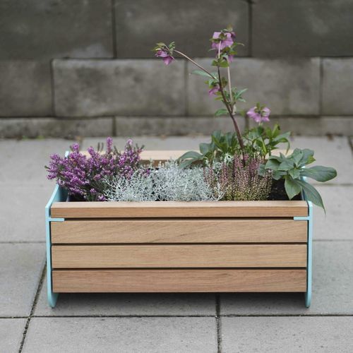 Pflanzkübel / geöltes Holz - I30-100A  - egoé - Massivholz / Stahl / galvanisiertem Stahl