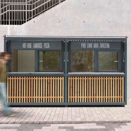 Kiosk für gewerbliche Nutzung - Y7-SET2201 - egoé - Gastronomie / für Außenbereich / galvanisiertem Stahl