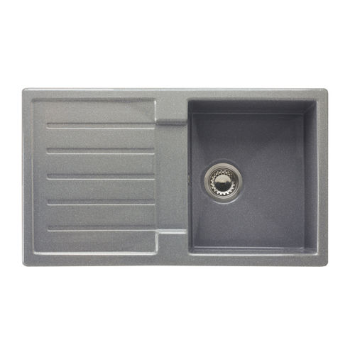 Einbeckenspüle - FRSD-1 SV - CATA - mit Abtropffläche / Verbundwerkstoff / einbaufähig
