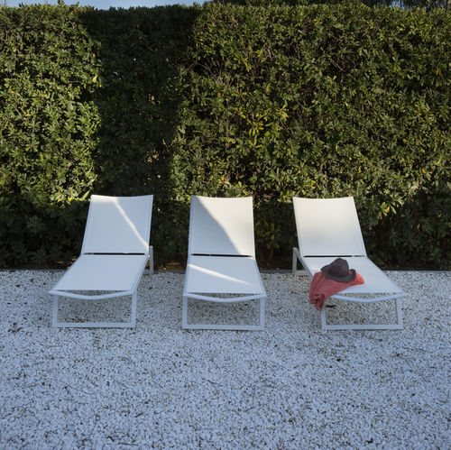 Moderne Sonnenliege - MISTIC - GreenDesign - Stoff / Aluminium / für Garten